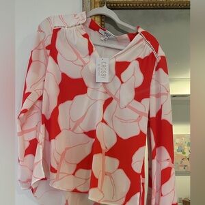 Crosby red and pink top. Size XS. Runs big. NWT